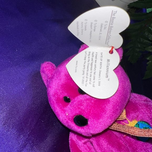 NWT & VTG📌TY Beanie Baby Clubby II the Bear & Millennium Bear 99 both w/ Oddity - Picture 15 of 16